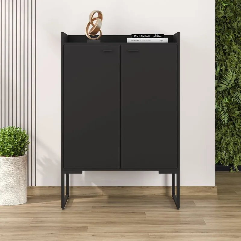 Armários Para Escritório Alto Industria 2 Portas Iron Espresso Móveis
