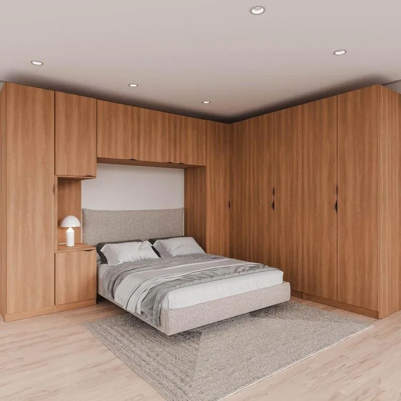 Guarda Roupa Modulado Canto 12 Portas 6 Peças Hera CabeCasa MadeiraMadeira Louro