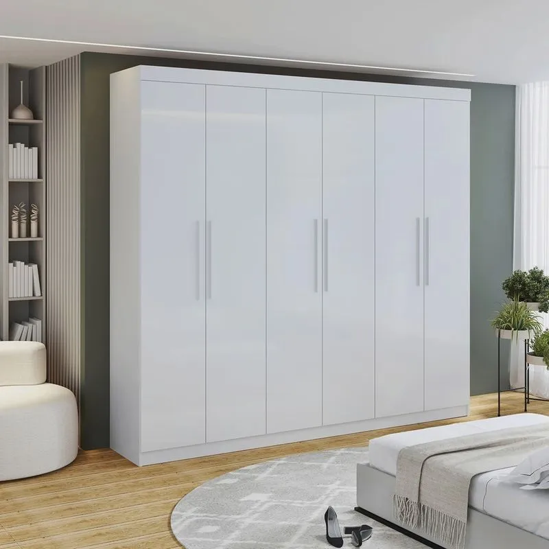 Guarda Roupa Casal mdf 6 Portas 4 Gavetas Ipanema