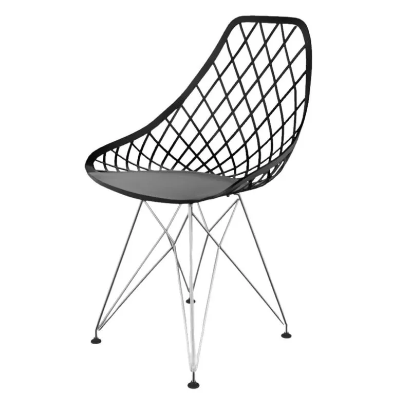 Cadeira Para Sala De Jantar Kayla Pp Eiffel Preto