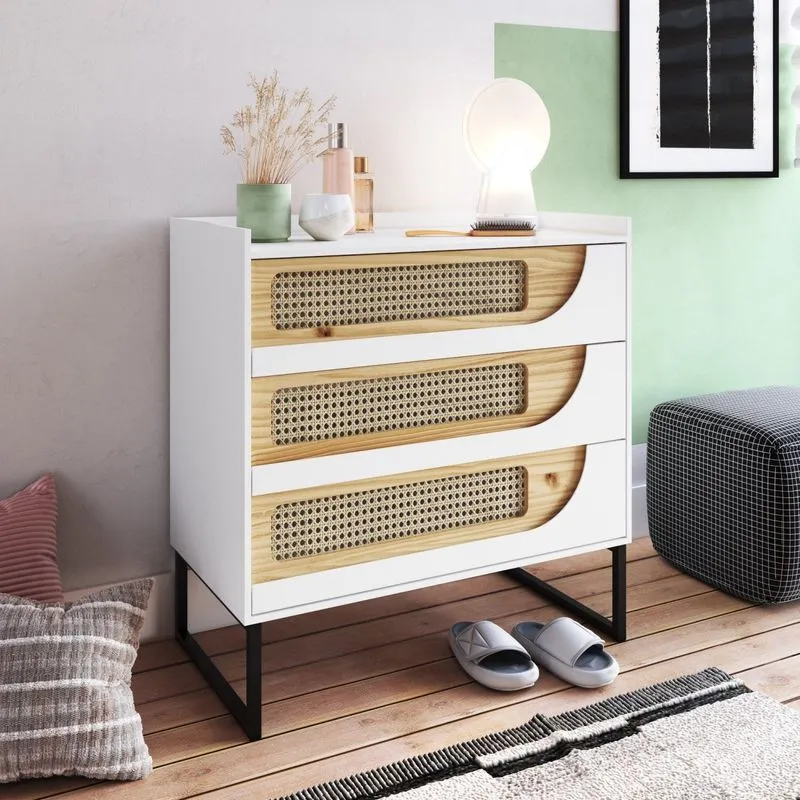 Cômoda 3 Gavetas Apolo Branco Ártico
