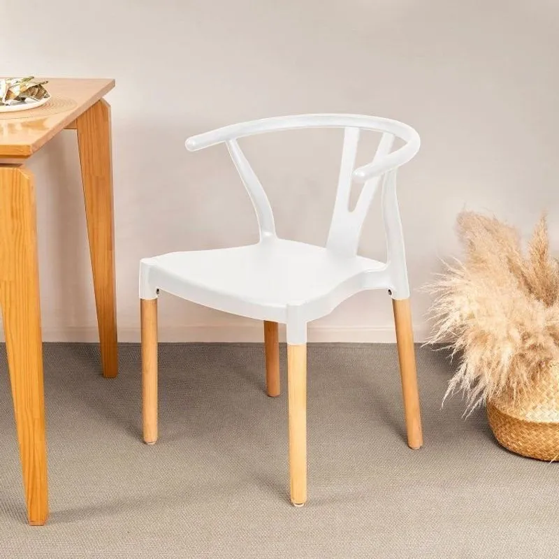 Cadeira Polipropileno Wishbone Branco