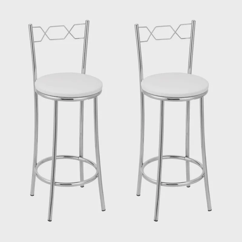 Kit 2 Banquetas Cromadas Bc51-c A102