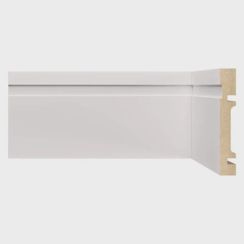 Kit Rodapé de mdf 20 Barras Frisada de 10cmx15mmx2,40m com 48 Metros Lineares 1002