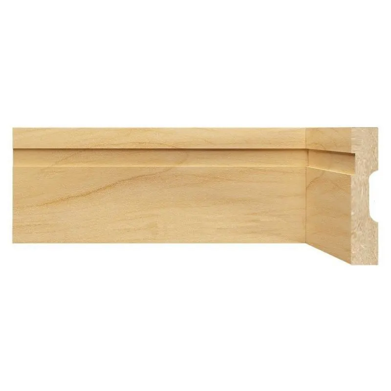 Kit Rodapé De Mdf 10cm X 15mm X 2,40m 20 Barras Com Friso 1002 Moldufama Castanho
