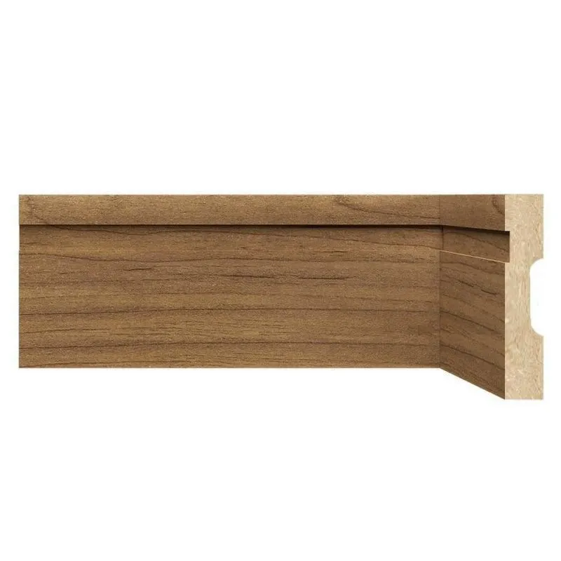 Kit Rodapé De Mdf 10cm X 15mm X 2,40m 10 Barras Com Friso 1002 Moldufama Imbuia