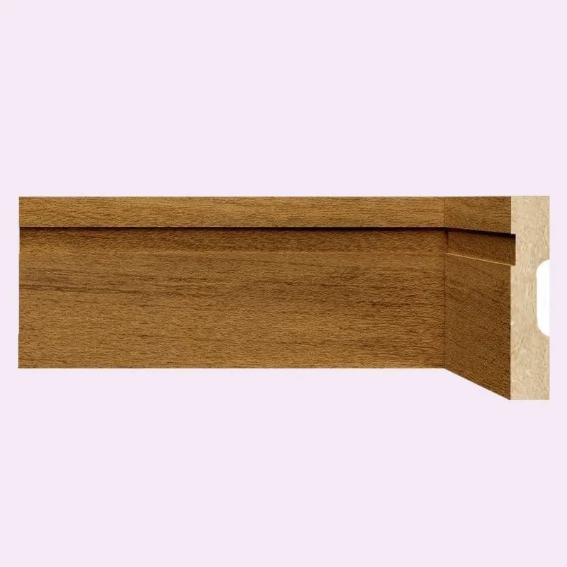 Kit Rodapé De Mdf 10cm X 15mm X 2,40m 30 Barras Com Friso 1002 Moldufama Turim