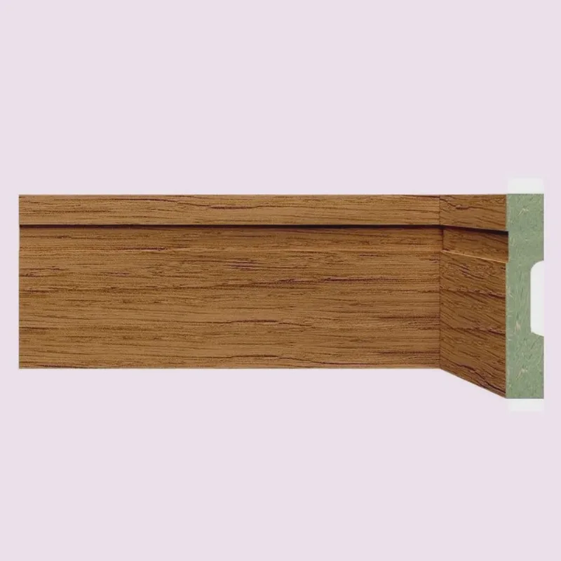 Kit Rodapé de mdf 10cm x 15mm x 2,40m 40 Barras com Friso Resistente a Umidade 1002 Moldufama