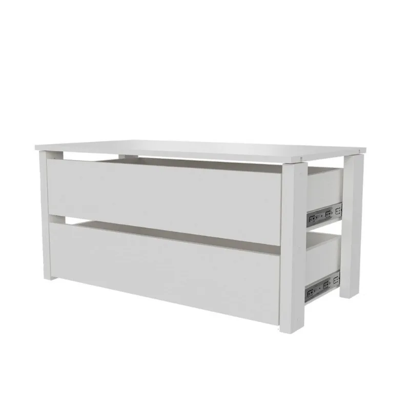 Kit Planejado Gaveteiro 87cm Hera CabeCasa MadeiraOriginals Branco/Algodão Algodão