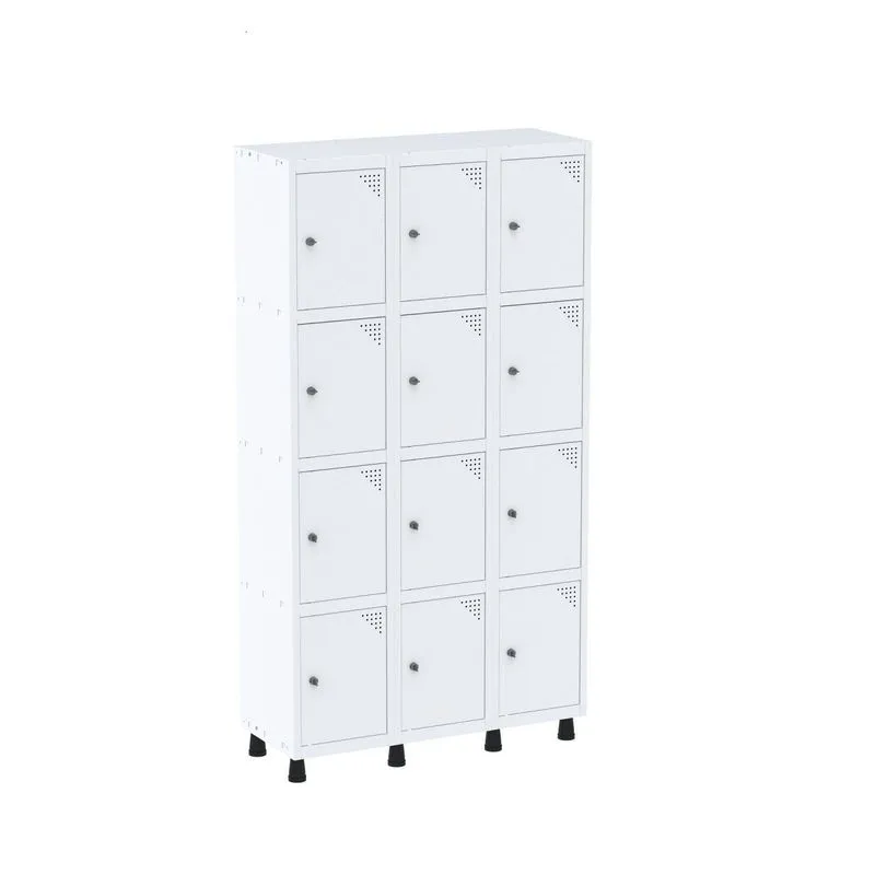 Armário Guarda Volume Locker Roupeiro 12 Portas Aço Grp 503/12 Pandin Móveis