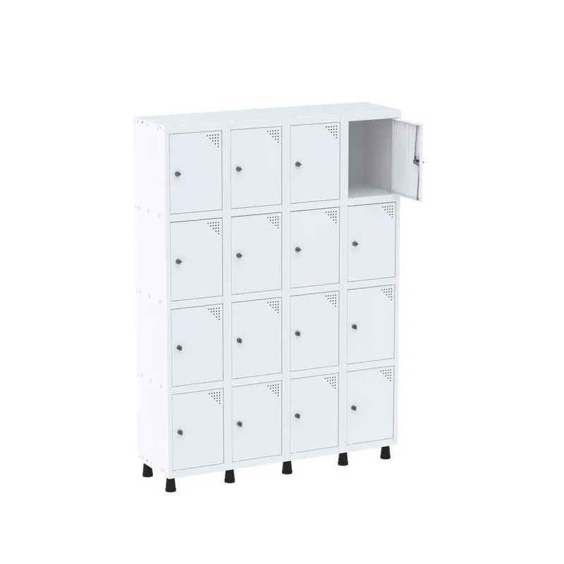 Armário Guarda Volume Locker Roupeiro 16 Portas Aço Grp 504/16 Pandin Móveis