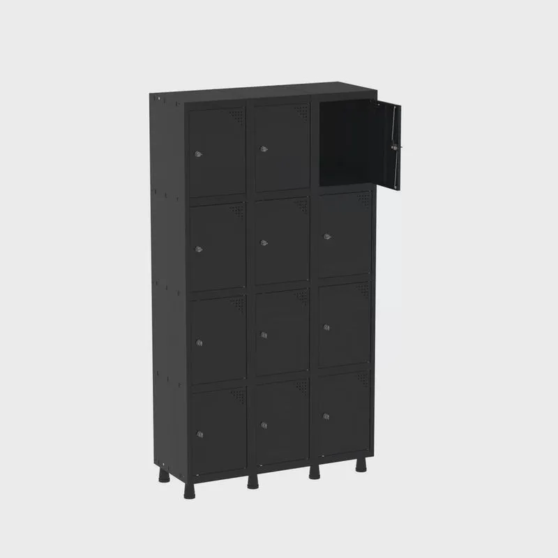 Armário Guarda Volume Locker Roupeiro 12 Portas Aço grp 503/12