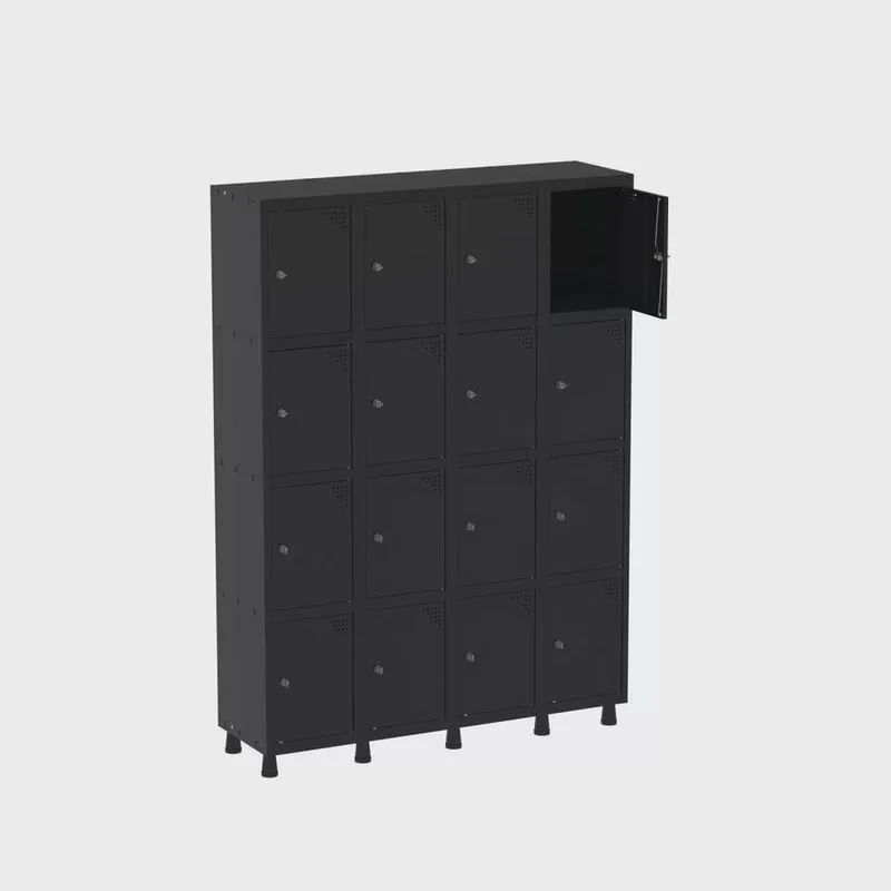 Armário Guarda Volume Locker Roupeiro 16 Portas Aço grp 504/16