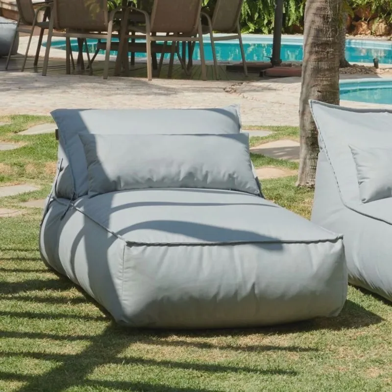 Chaise em Outdoor com Encosto Móvel Taipe Cinza