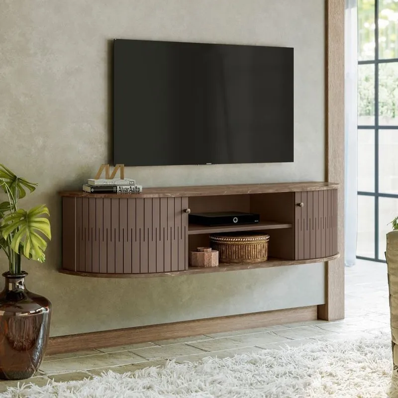 Bancada Suspensa Para Tvs De Até 60 Polegadas Modena Imperial/sepia