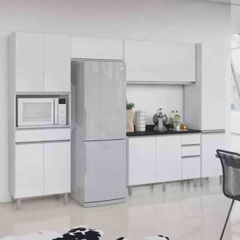 Cozinha Compacta 5 Peças 10 Portas 4 Gavetas Top Class Branco