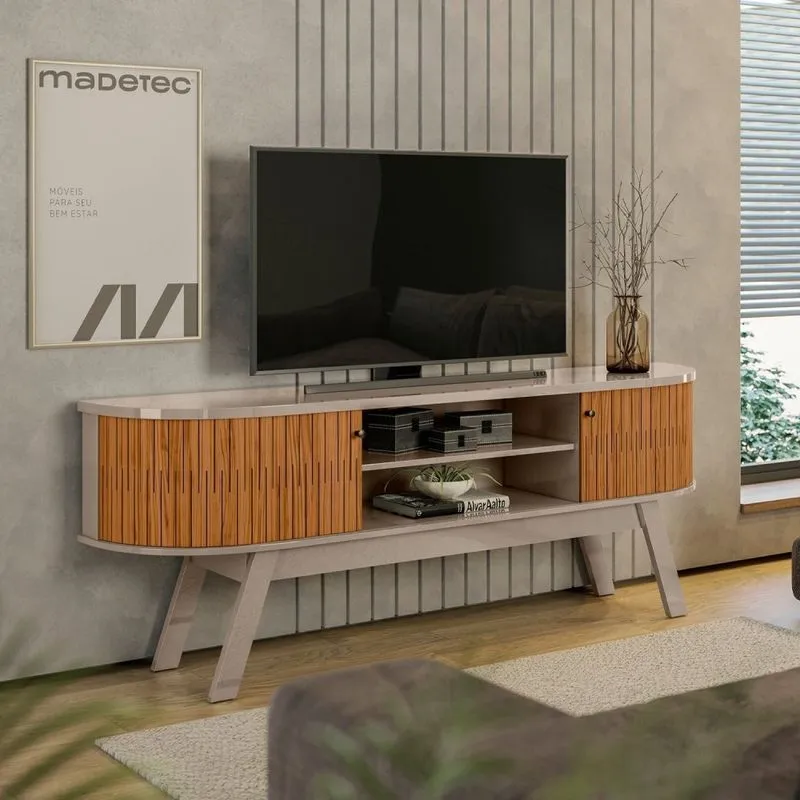 Bancada Para Tv De Até 75 Polegadas Valência Fendi/naturale