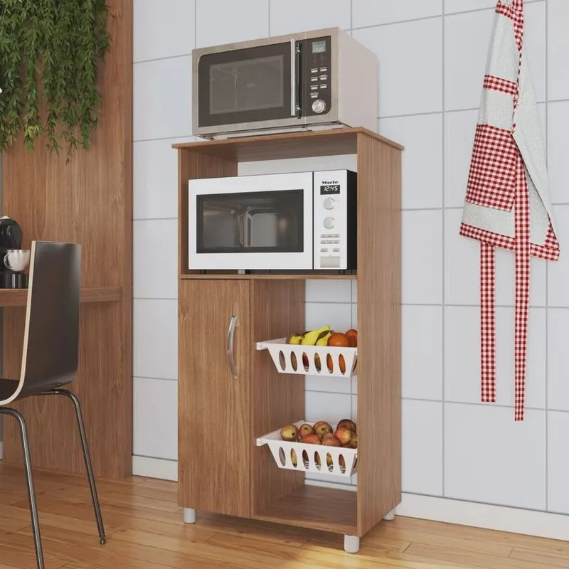 Fruteira com Nicho para Forno 1 Porta 2 Cestos Kely
