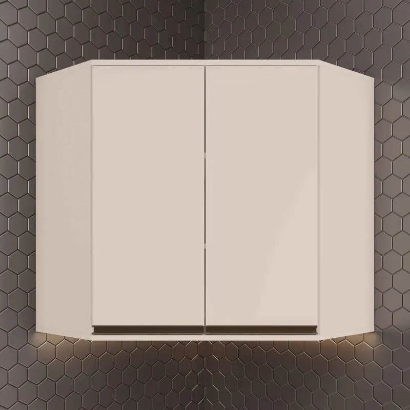 Armário Aéreo Canto Oblíquo 2 Portas 100% mdf Aurora