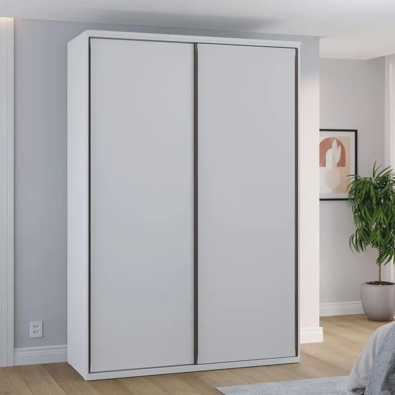 Guarda-Roupa Modulado Solteiro 1,60m 2 Portas de Correr 3 Gavetas 100% mdf Attuale