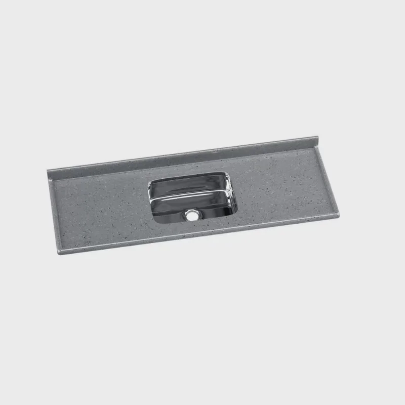 Pia de Cozinha em Mármore Sintético com Cuba em Aço Inox 150cmx55cm aj Rorato