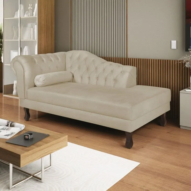 Diva Recamier Dora 130cm Lado Direito Corano Bege
