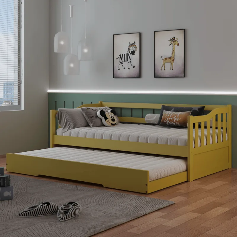 Bicama Infantil em Madeira Maciça/MDF American Amarelo Amarelo