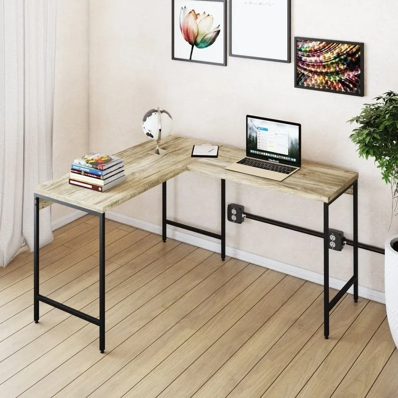 Mesa De Escritório Em L Estilo Industrial 120x140cm Active