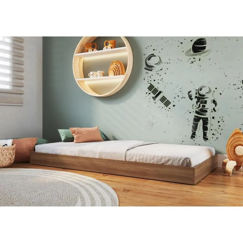 Cama Auxiliar Infantil Solteiro Yuma Nogal