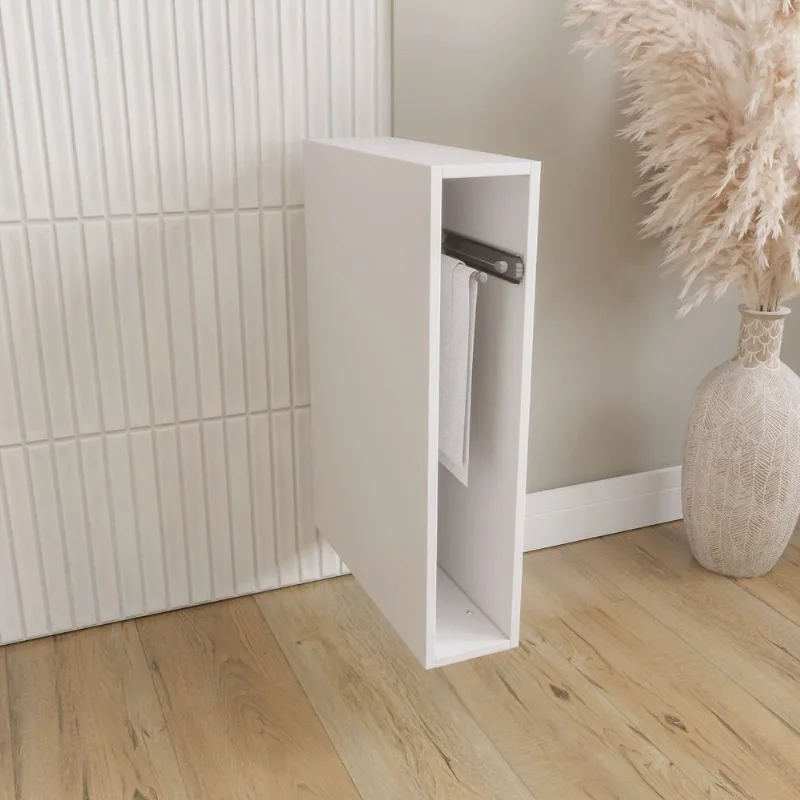 Balcão Toalheiro Planejado 15cm sem Tampo e sem Rodapé Ipanema CabeCasa MadeiraOriginals Branco Branco