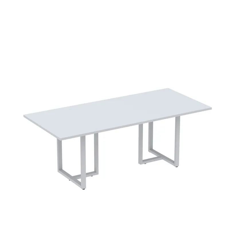 Mesa De Reunião Retangular 200x90cm Mr2000p25tub Cinza