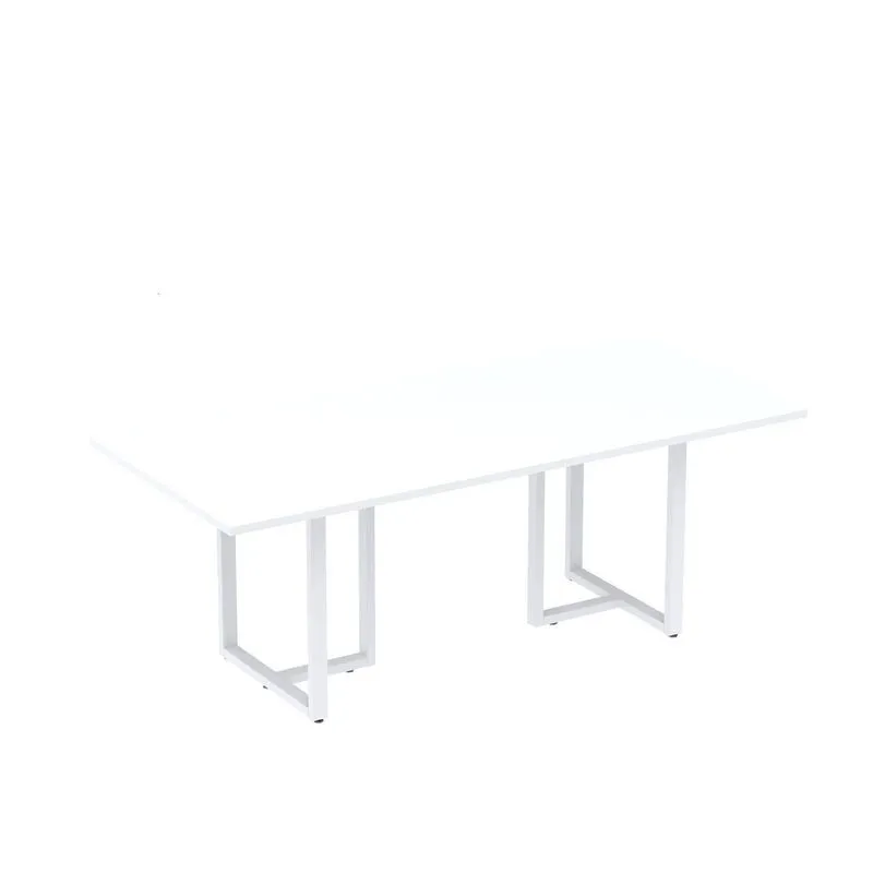 Mesa De Reunião Retangular 200x90cm Mr2000p25tub Branco