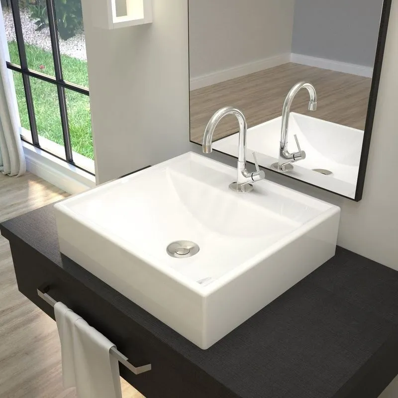 Kit Cuba Q39 Com Válvula Click, Sifão Pvc E Flexível Compace Branca