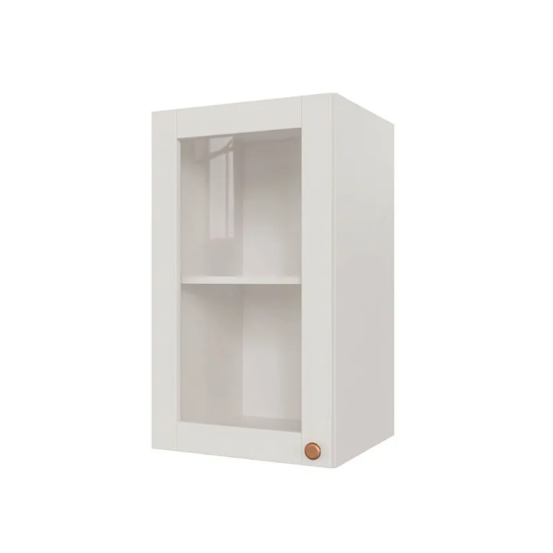 Armário Aéreo Planejado 1 Portas 40cm com Porta de Vidro Arizona CabeCasa MadeiraOriginals Branco