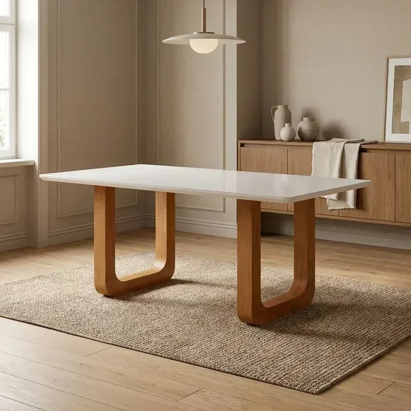 Mesa De Jantar Jazz 180cmx90cm Yescasa Cinamomo/off White
