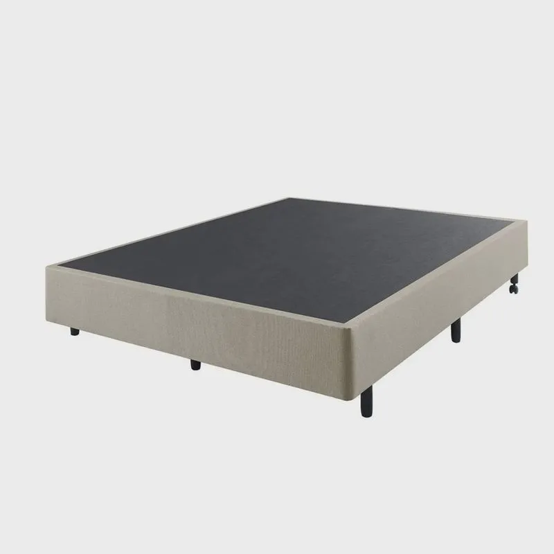 Cama Box Casal Reforçado Linho 138x188x38cm B&g
