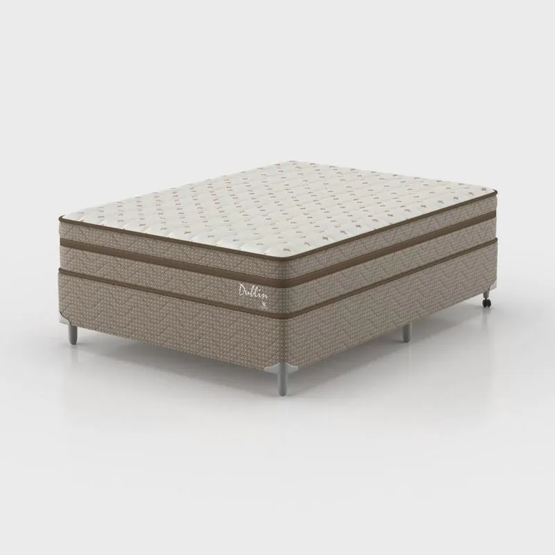 Cama Box Casal Molas Superlastic Dublin 1,38x1,88x0,61