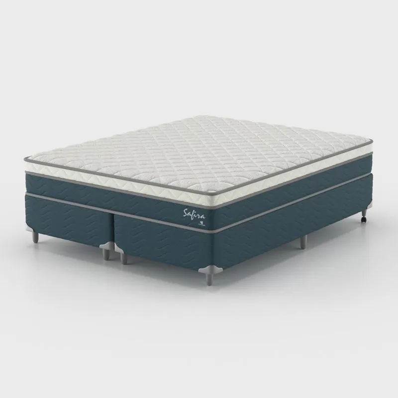 Cama Box Queen Montreal Safira Molas Ensacadas 158x198x63
