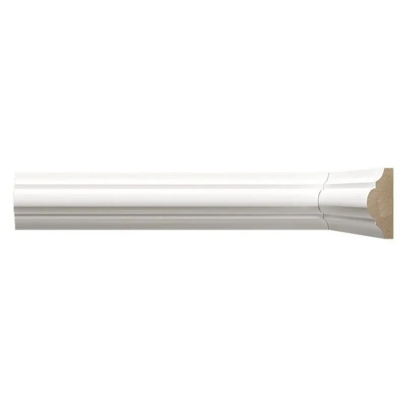 Kit Com 15 Boiserie Mdf 3cm X 15mm X 2,40m Liso Moldufama 300 Branco