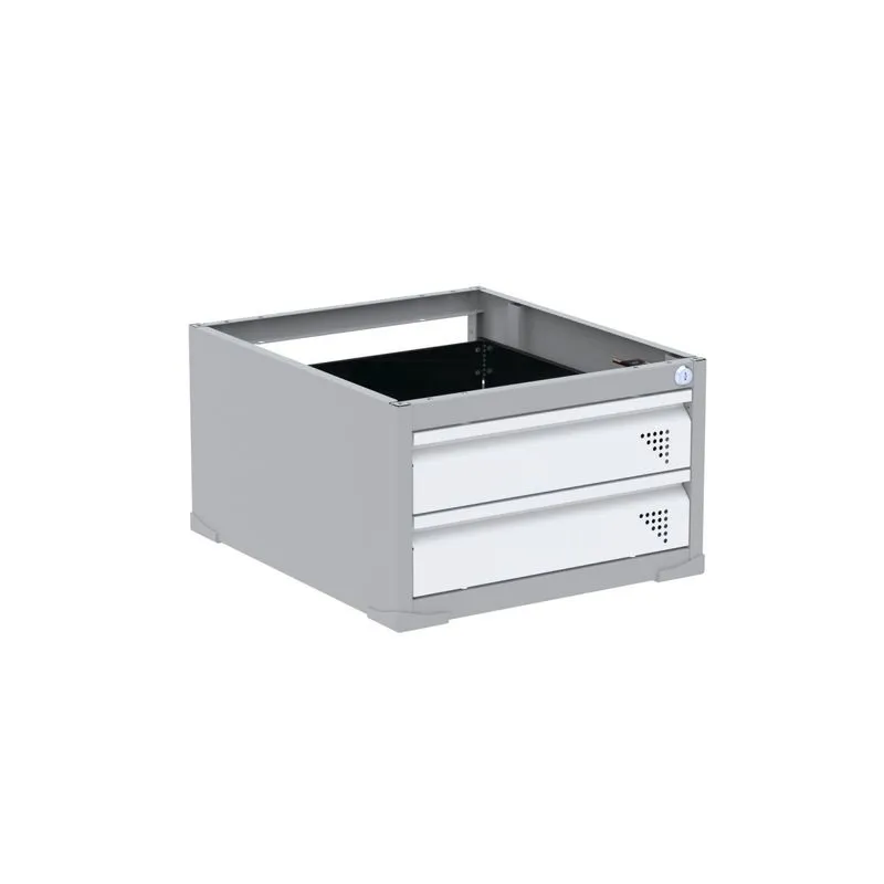 Gaveteiro Aéreo 2 Gavetas Aretto Cinza/branco