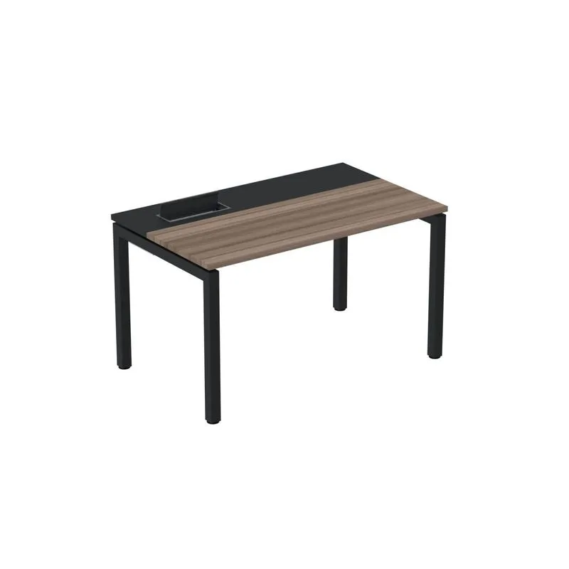 Mesa Plataforma Para Coworking 130x792 Psc130 Walnut/preto