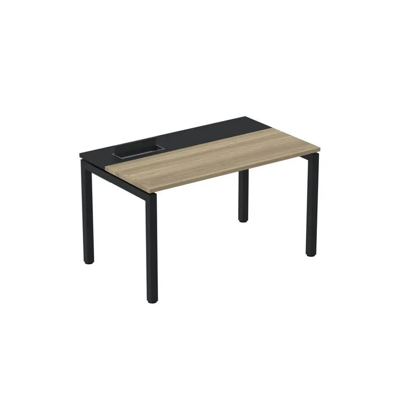 Mesa Plataforma Para Coworking 150x792 Psc150 Noce Naturalle/preto