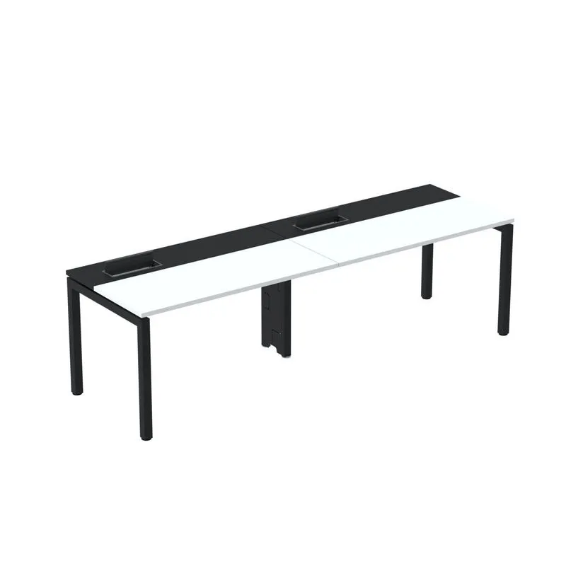 Mesa Plataforma Para Coworking Para 2 Pessoas 150x792 Psc150 Branco/preto