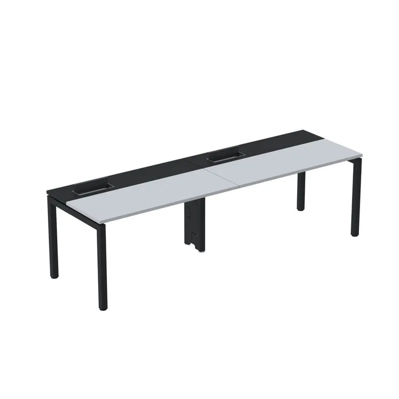 Mesa Plataforma Para Coworking Para 2 Pessoas 120x792 Psc120 Cinza/preto