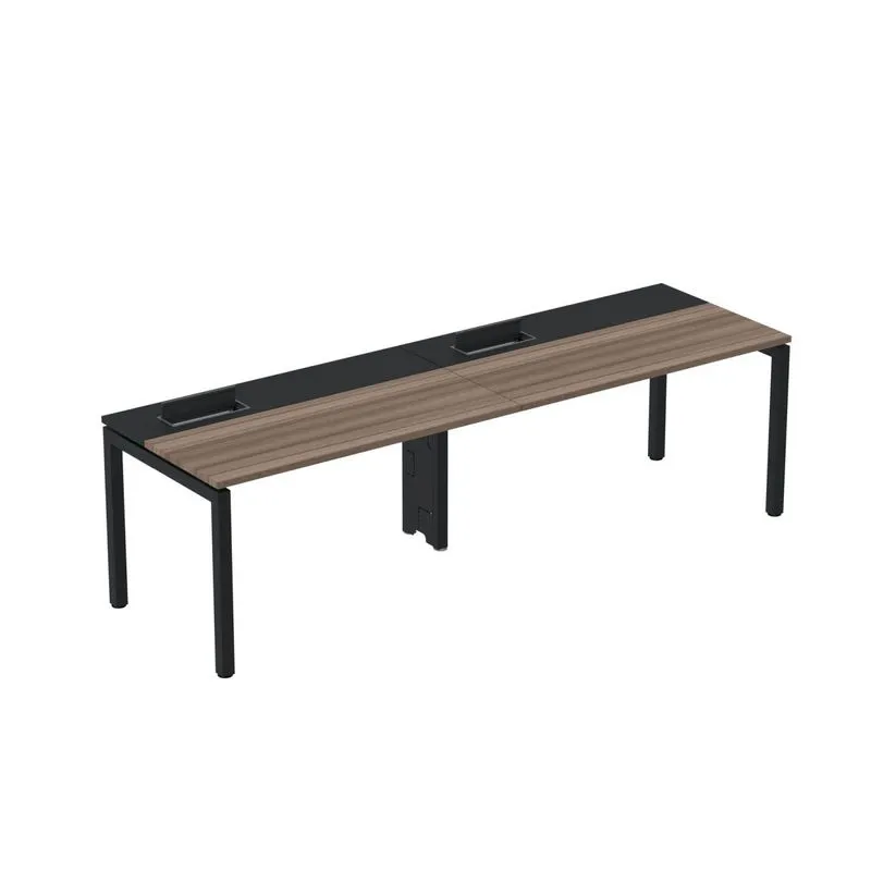 Mesa Plataforma Para Coworking Para 2 Pessoas 160x792 Psc160 Preto