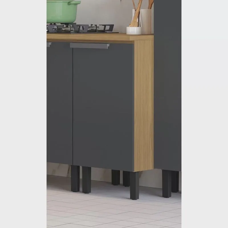 Balcão de Cozinha 40cm 1 Porta em Mdf com Tampo New Porto