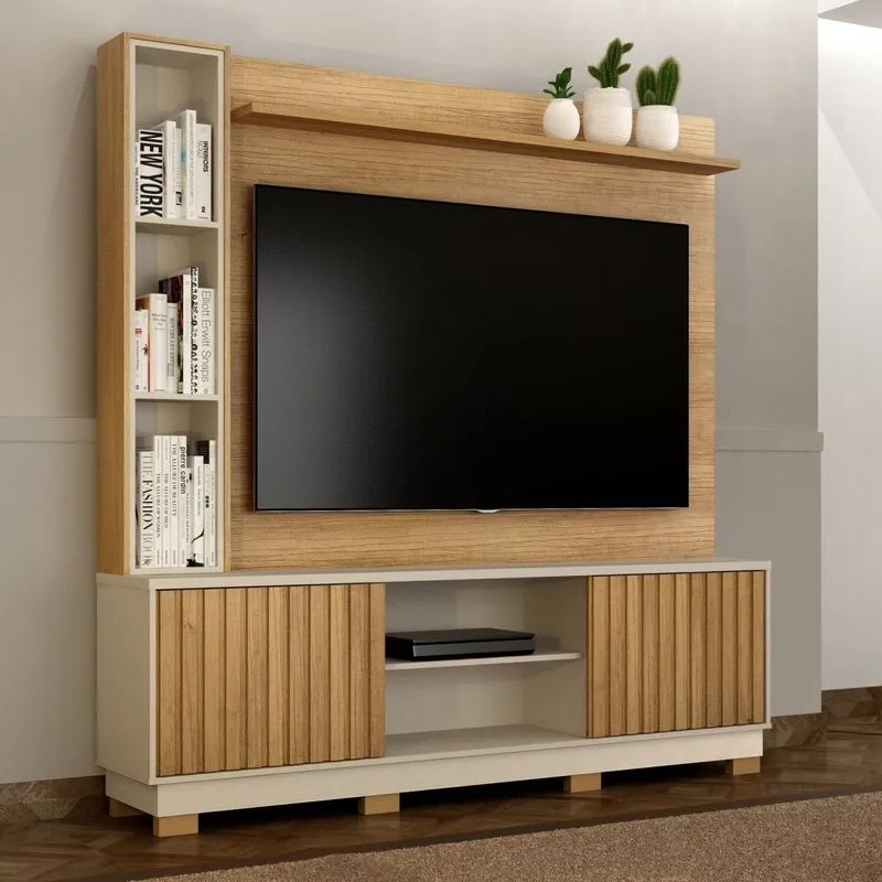 Home Theater 2 Portas Ripadas Montenegro Cinamomo/off White