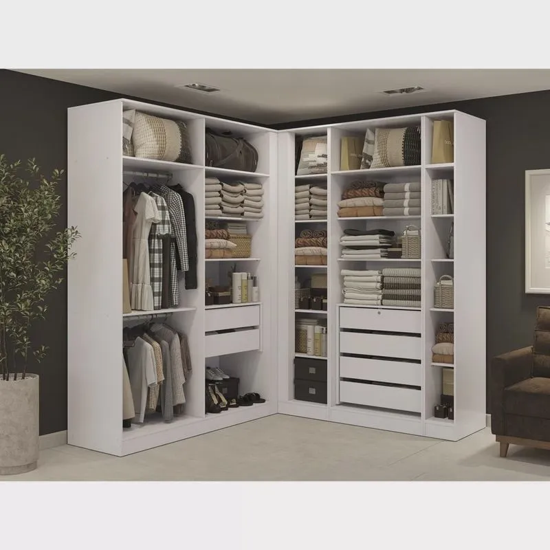 Guarda-Roupa Modulado de Canto Reto 1 Porta