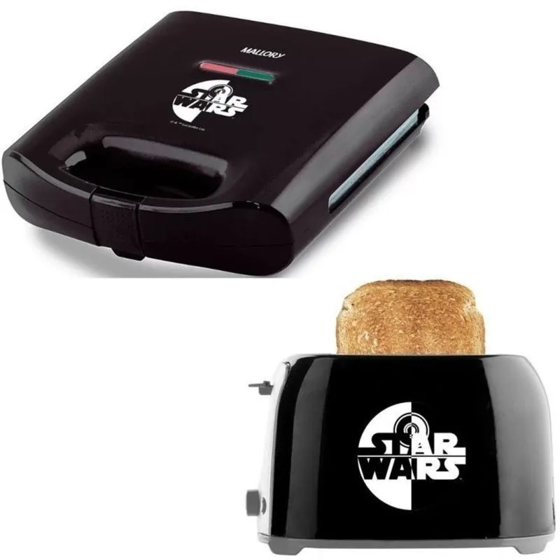 Conjunto Sanduicheira E Torradeira Star Wars 110v Masterchef Mallory Preto