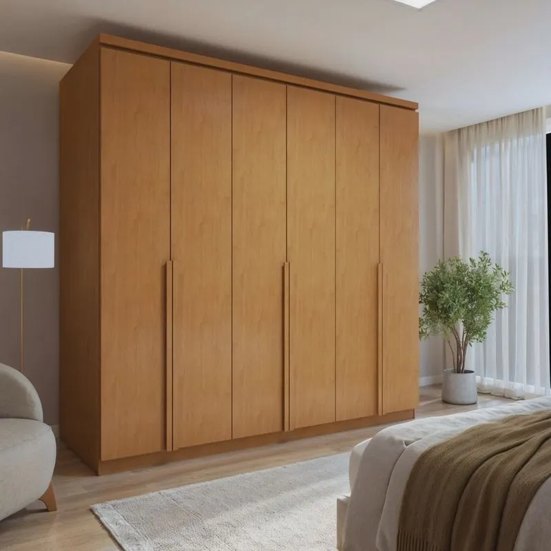 Guarda-roupa 6 Portas 4 Gavetas 100% Mdf Alonzo